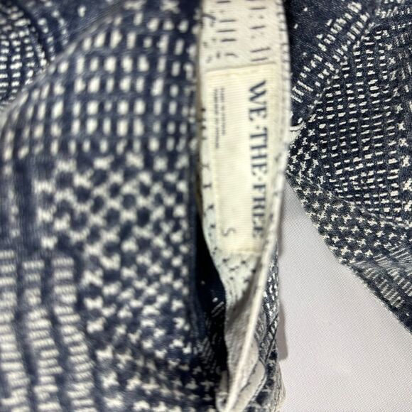 WE THE FREE MISFIT BORO REVERSIBLE HAREM JEANS IN NAVY WHITE COMBO NEW - Picture 12 of 13